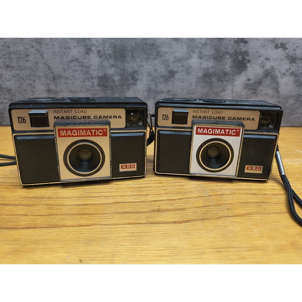 Lot of‎ 2 Vintage Cameras Magimatic X-50 #NOT TESTED#